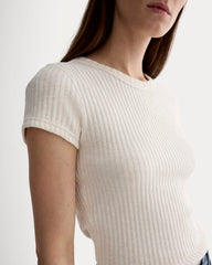 The Cozy Rib Tee | Bone