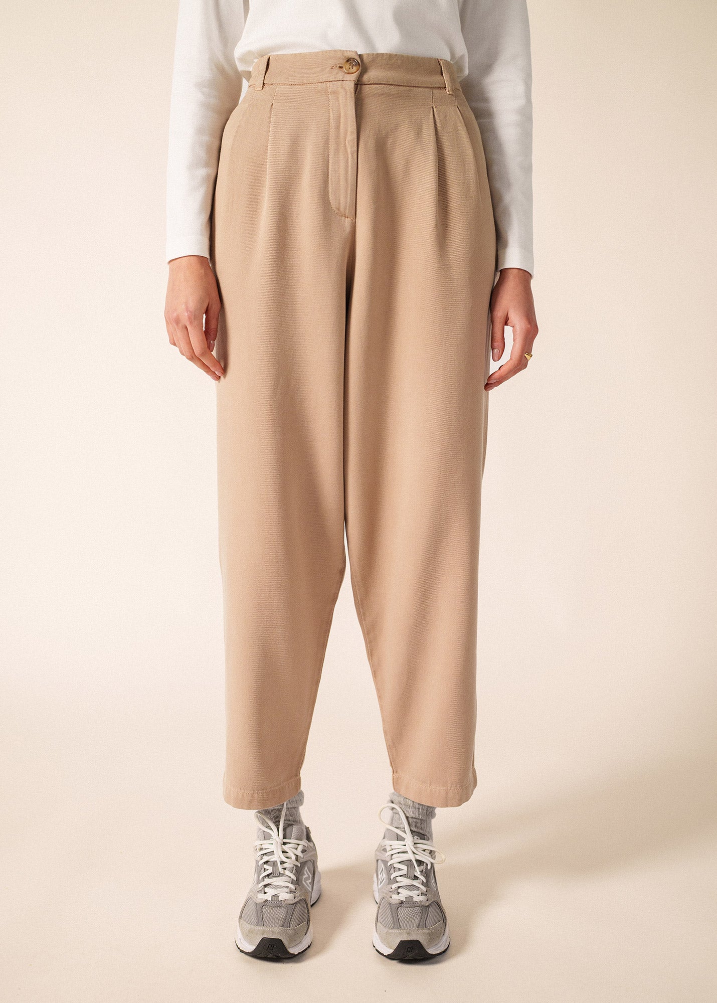 Pantalon Barrel (BEIGE FONCE)