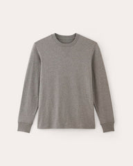 The Premium-Weight Relaxed Crew | Heathered Mid-Grey