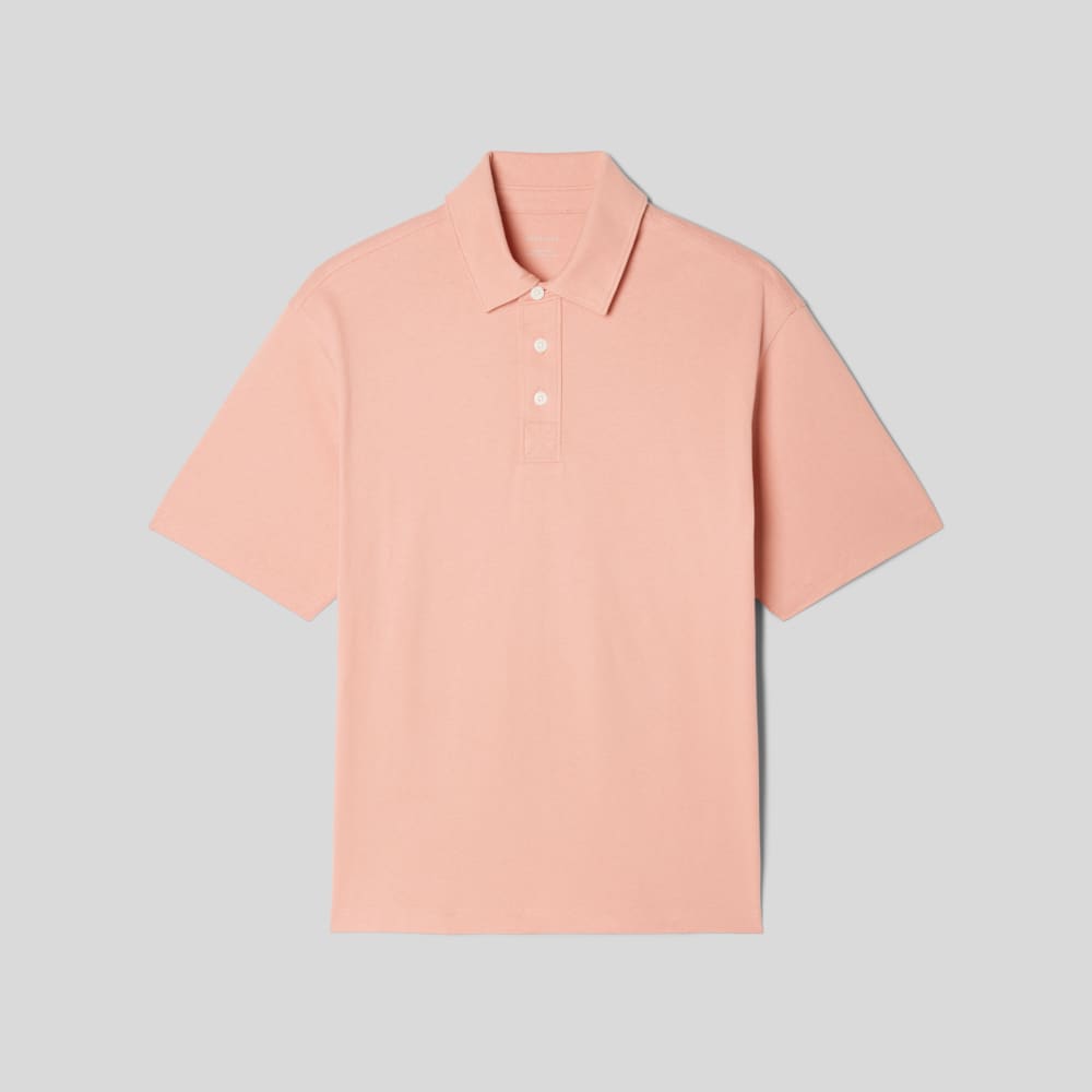 The Premium Weight Relaxed Polo | Light Rose