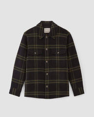 The ReWool搴?Oversized Shirt Jacket | Black / Olive