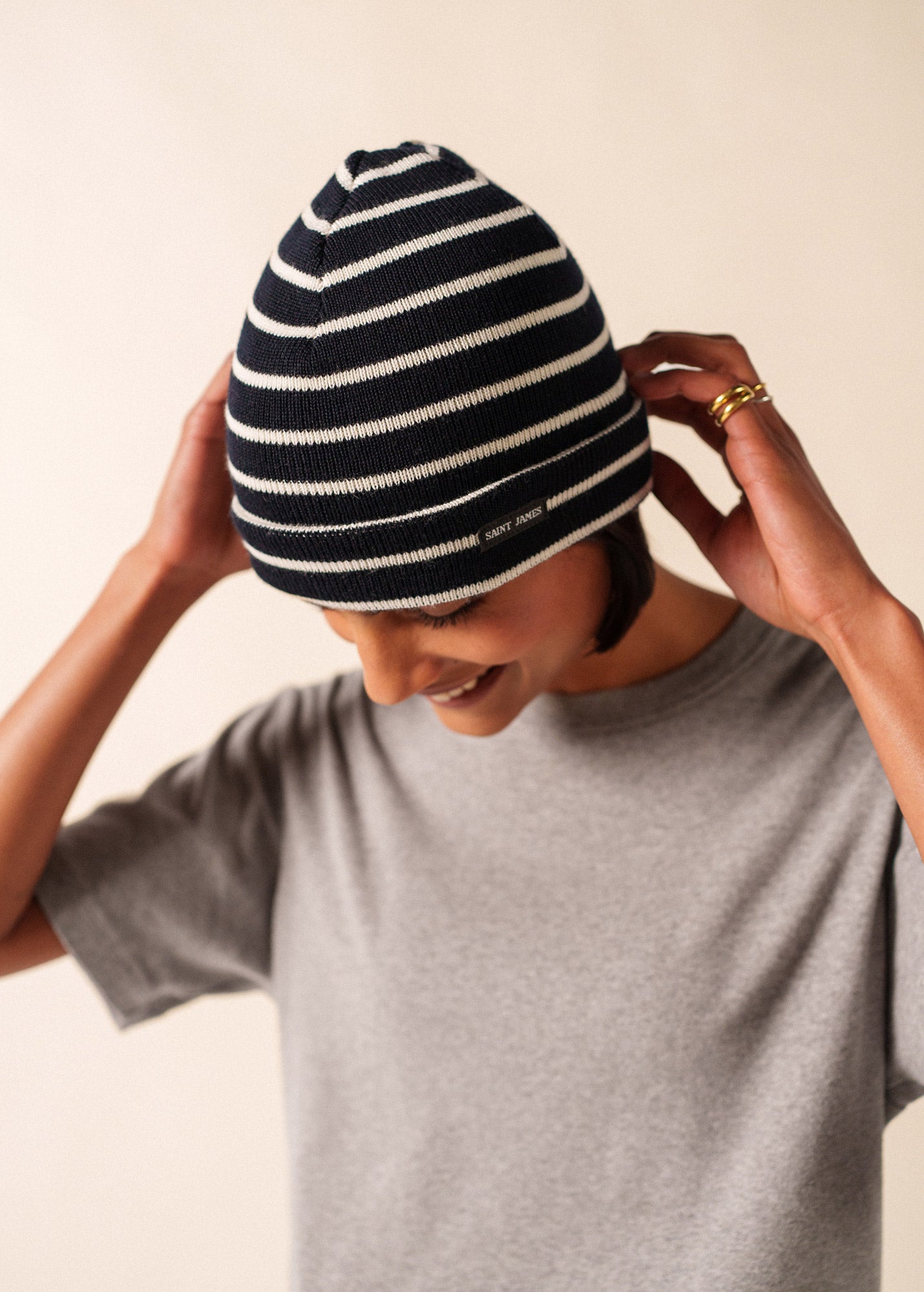 Bonnet Cartier (NAVY/ECUME)