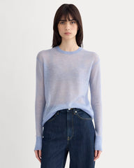 The Air Alpaca鈩?Relaxed Crew Top | Soft Blue