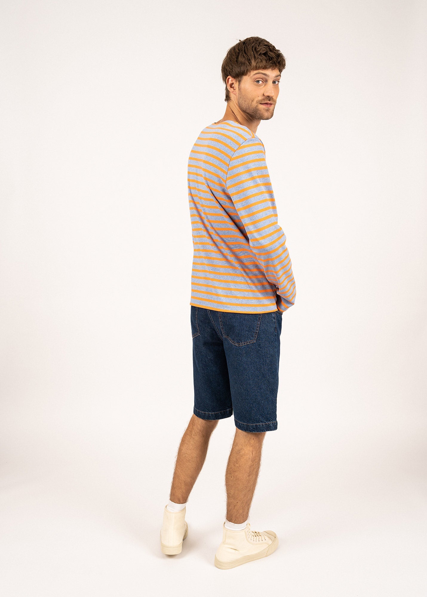 Marinière Méridien (DENIM/ORANGE FLUO)