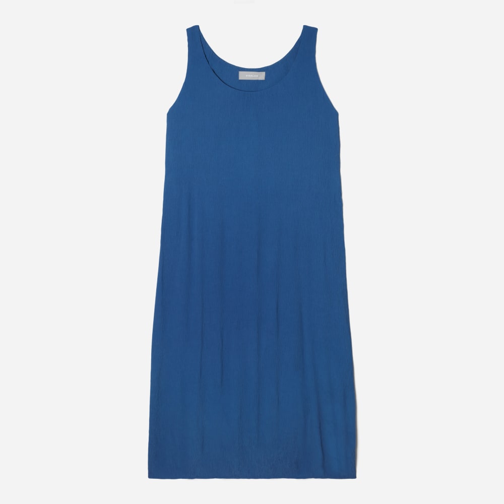The Naia鈩?Ripple Tank Dress | Deep Blue