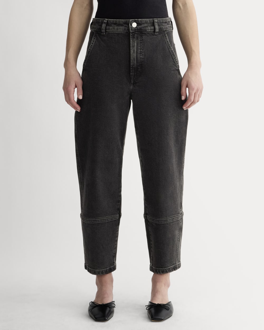 The Utility Barrel Jean | Washed Black | Regular