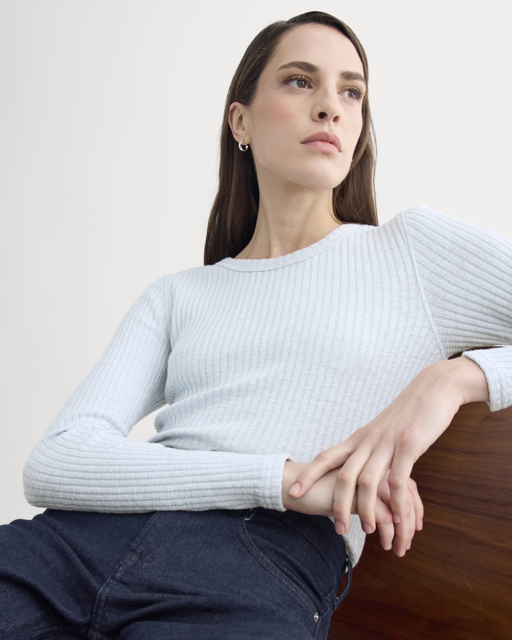 The Cozy Rib Long-Sleeve Tee | Skywriting