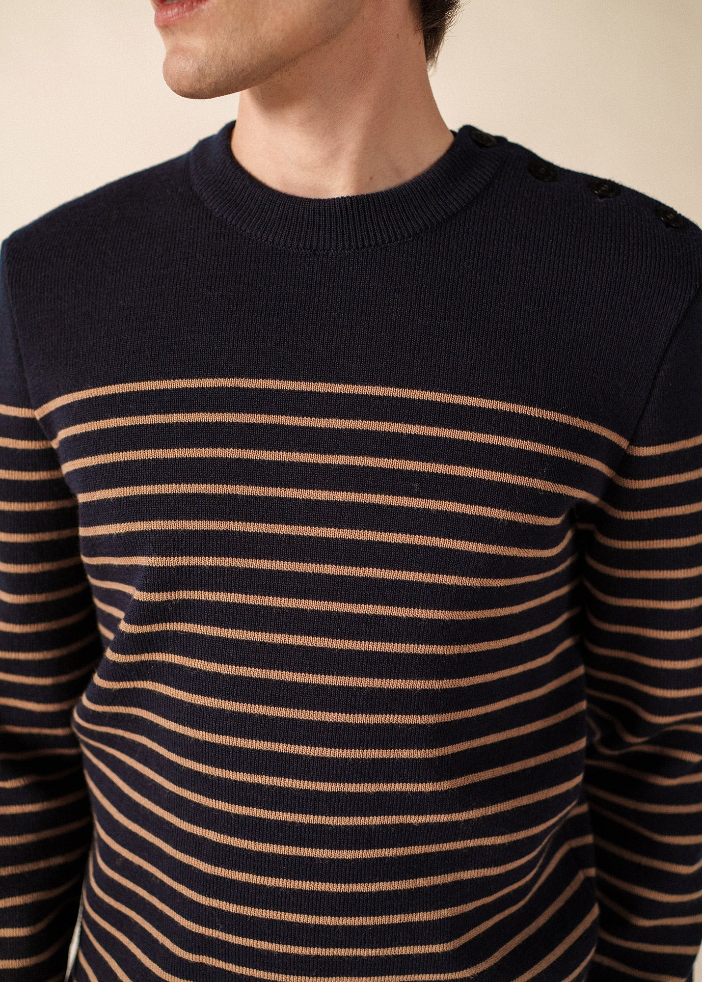 Pull marin Binic (MARINE/BEIGE FONCE)