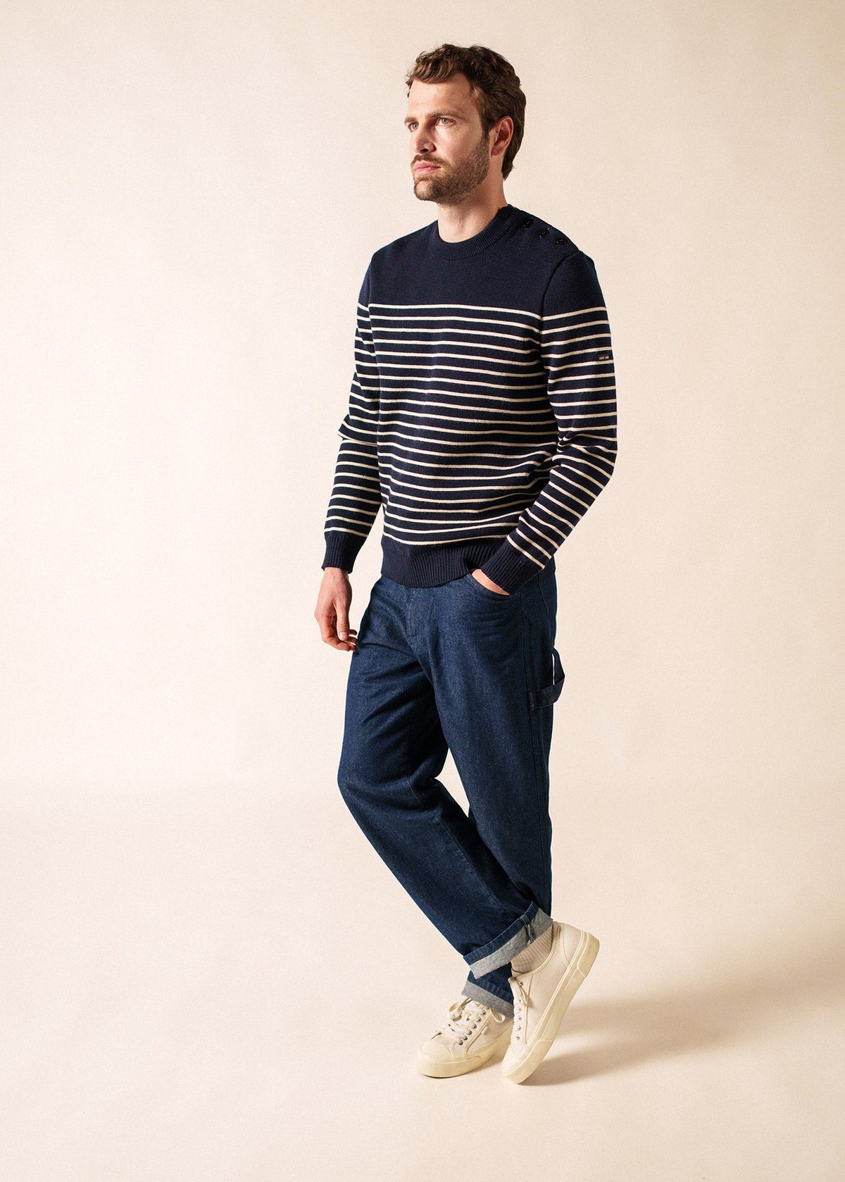 Pull marin Binic (MARINE/ECRU)