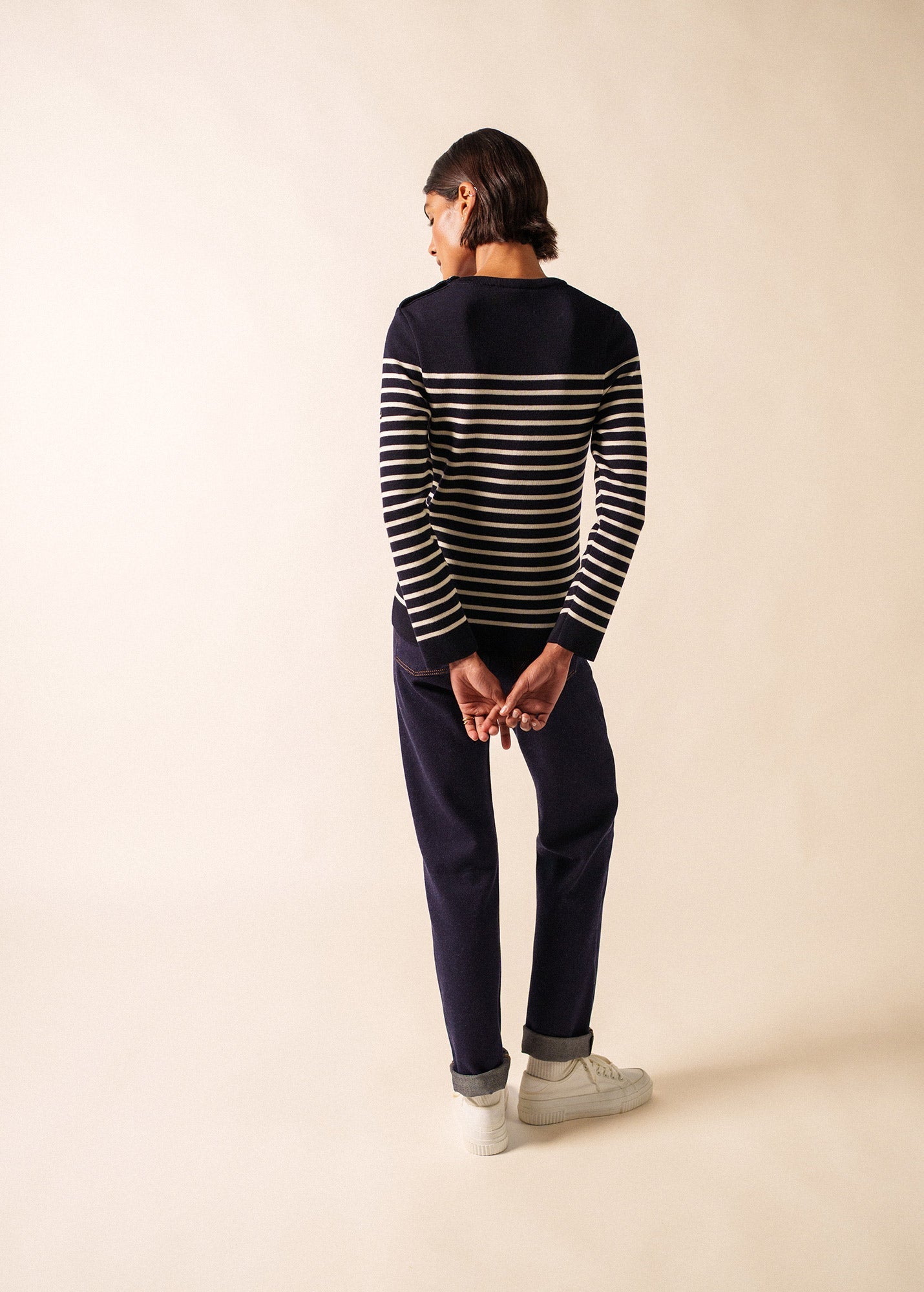 Pull marin Marée (NAVY/ECUME)