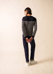 Pull marin Marée (NAVY/ECUME)