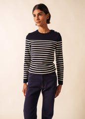 Pull marin Marée (NAVY/ECUME)
