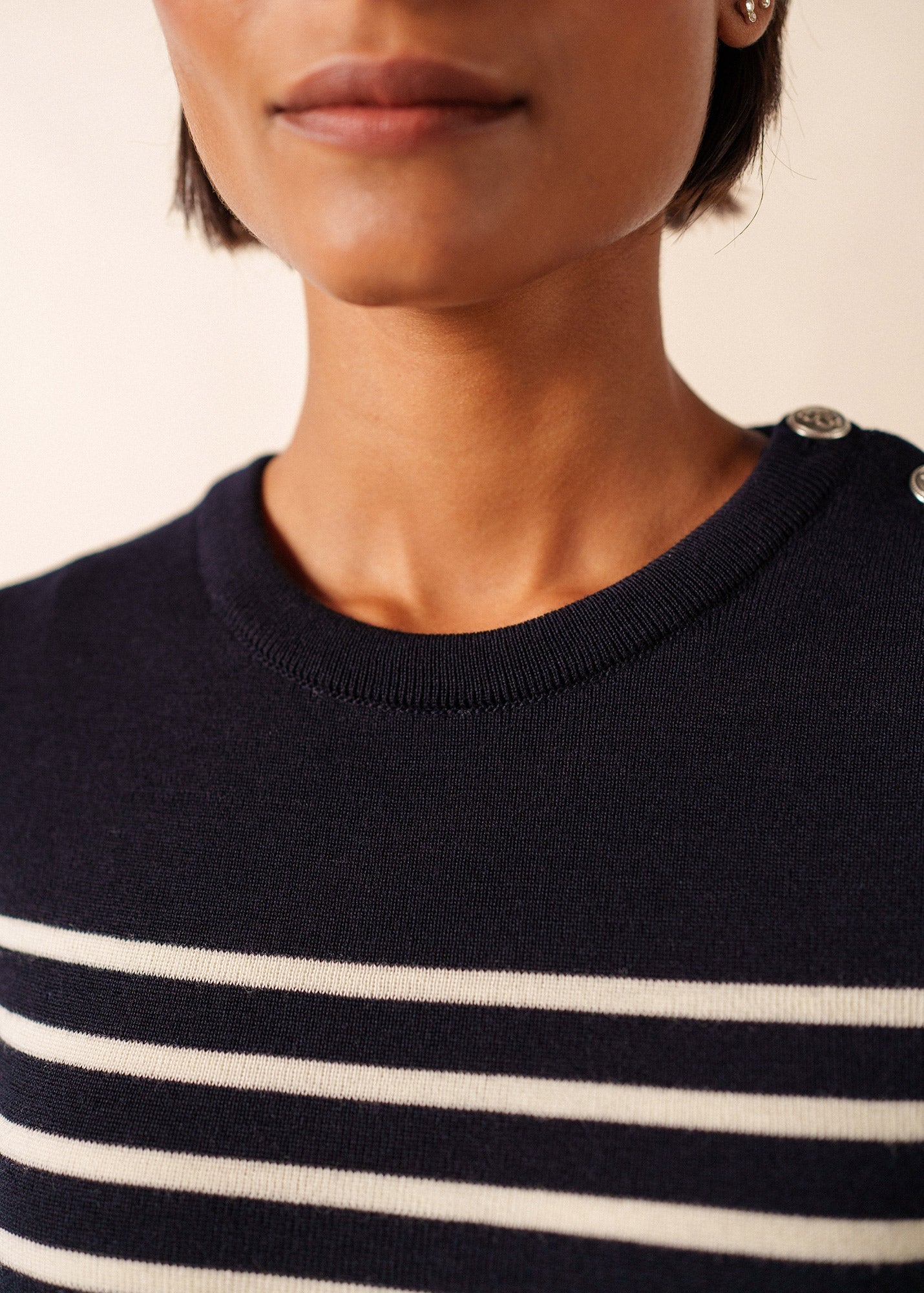 Pull marin Marée (NAVY/ECUME)
