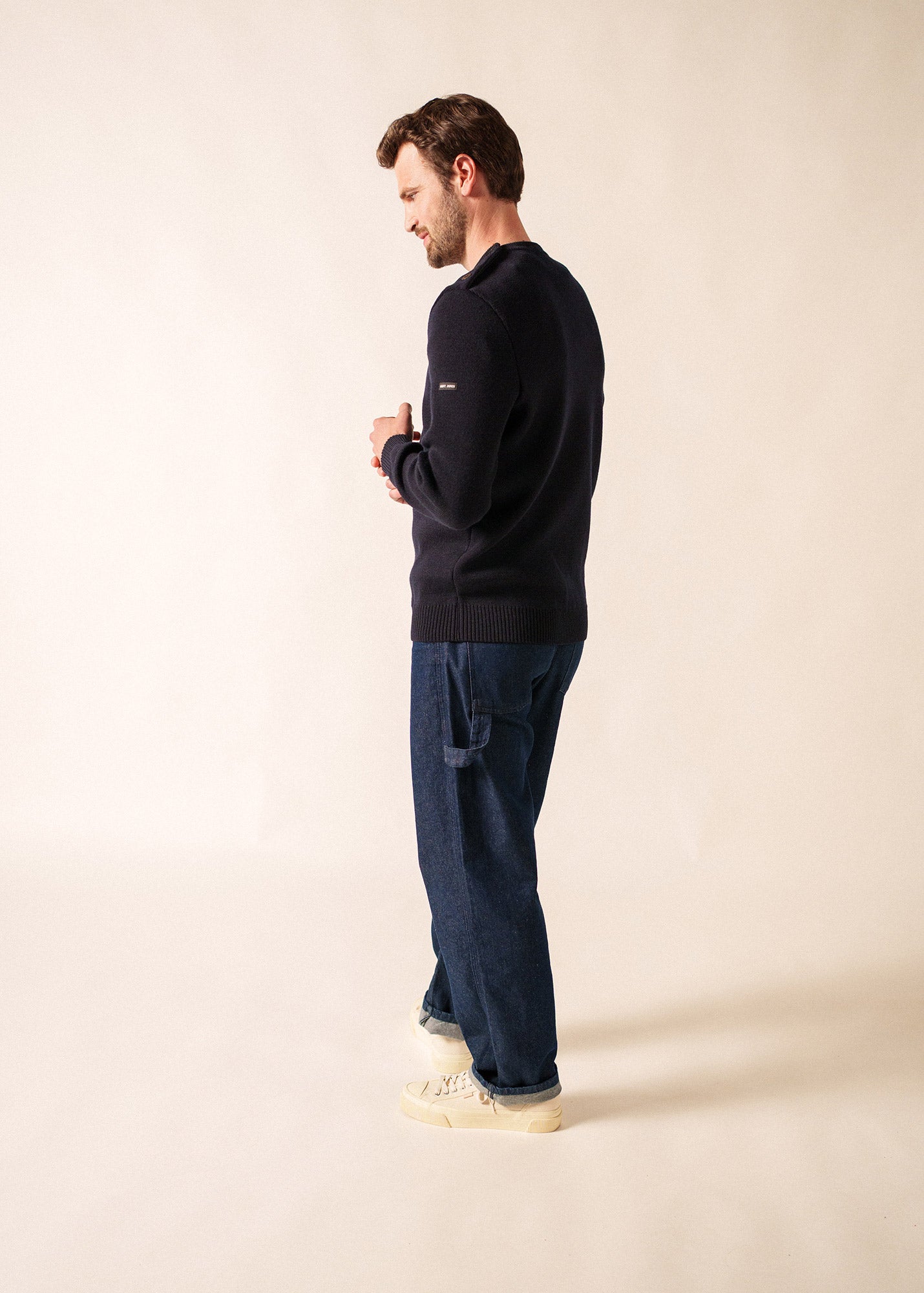 Pull marin uni Cancale - coupe confort (NAVY)