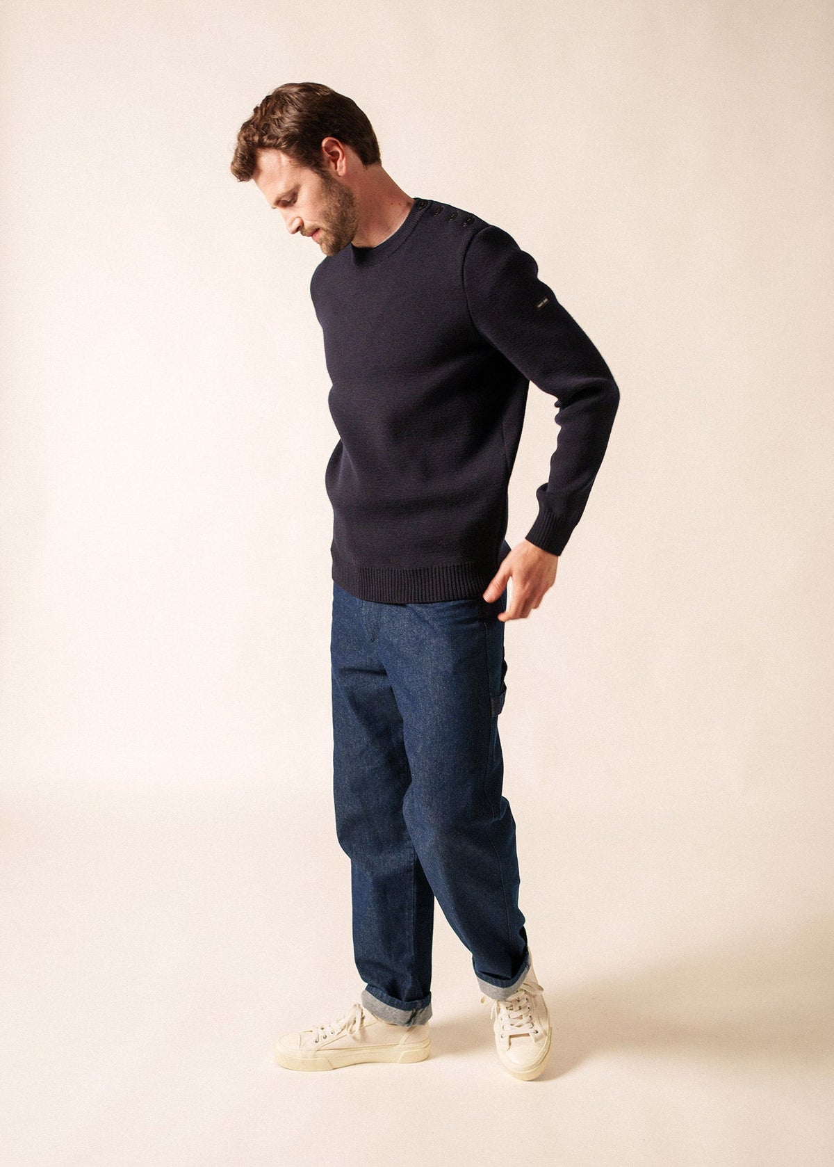 Pull marin uni Cancale - coupe confort (NAVY)