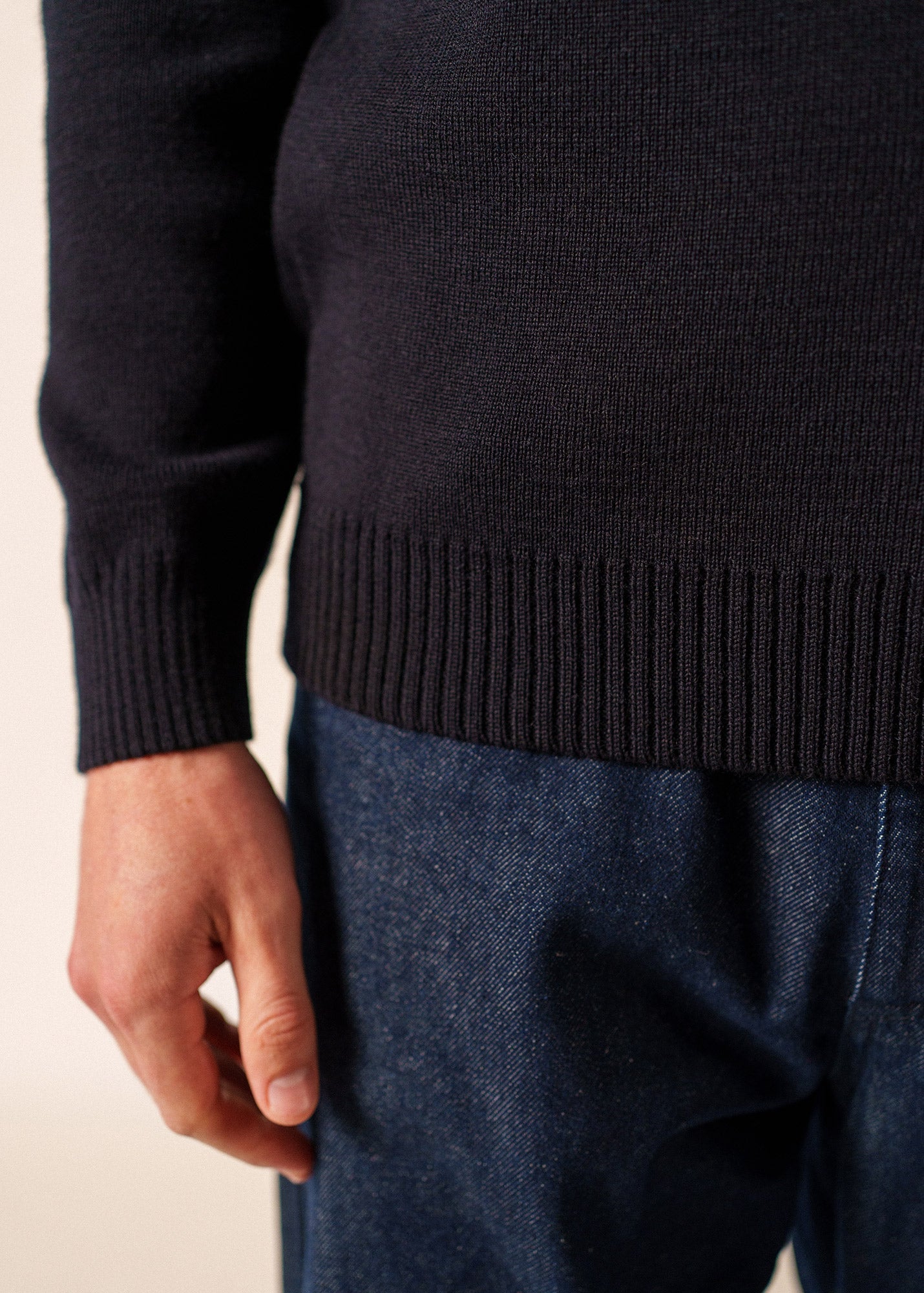 Pull marin uni Cancale - coupe confort (NAVY)