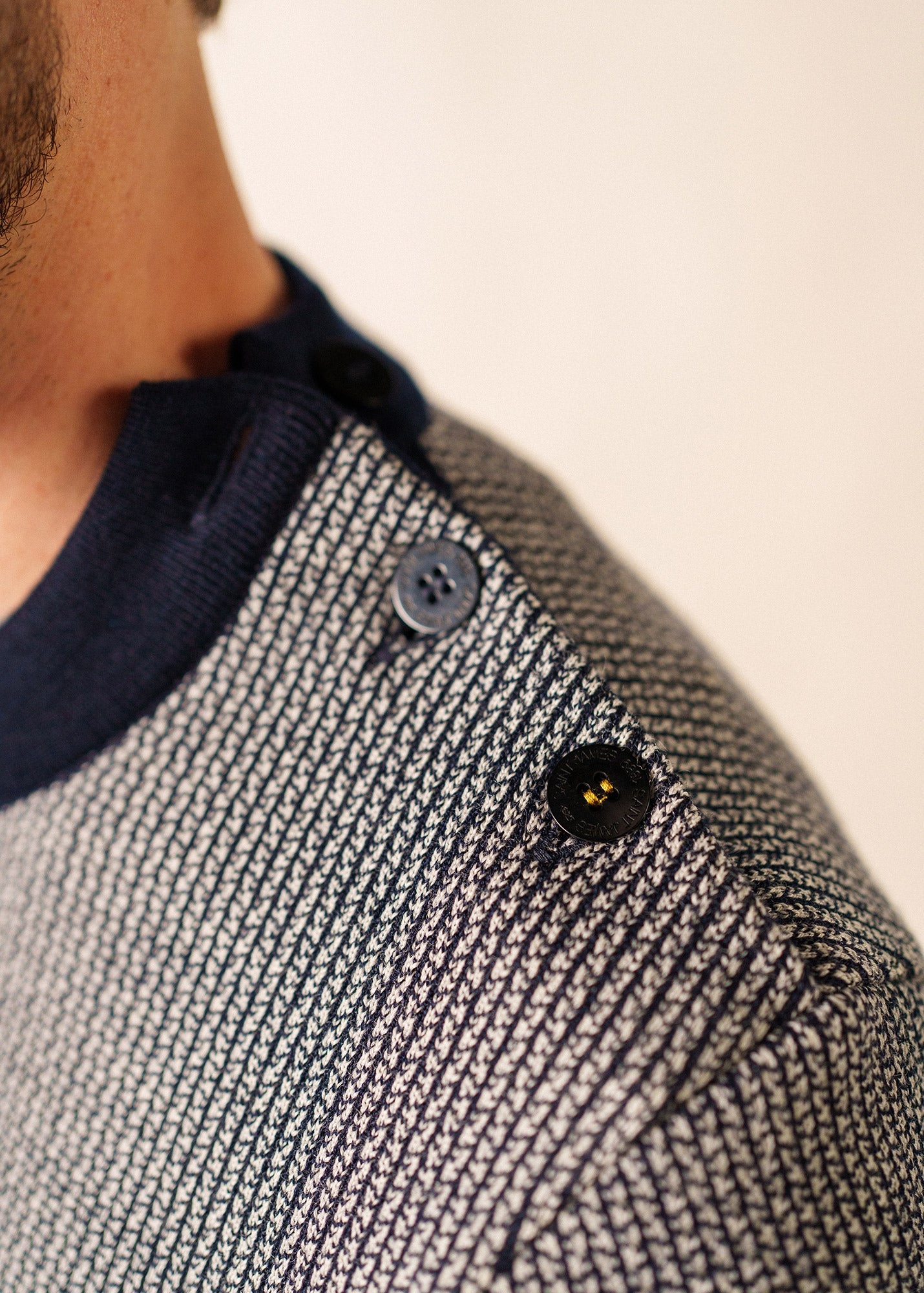 Pull marin Dinan bicolore (MARINE/ECRU)