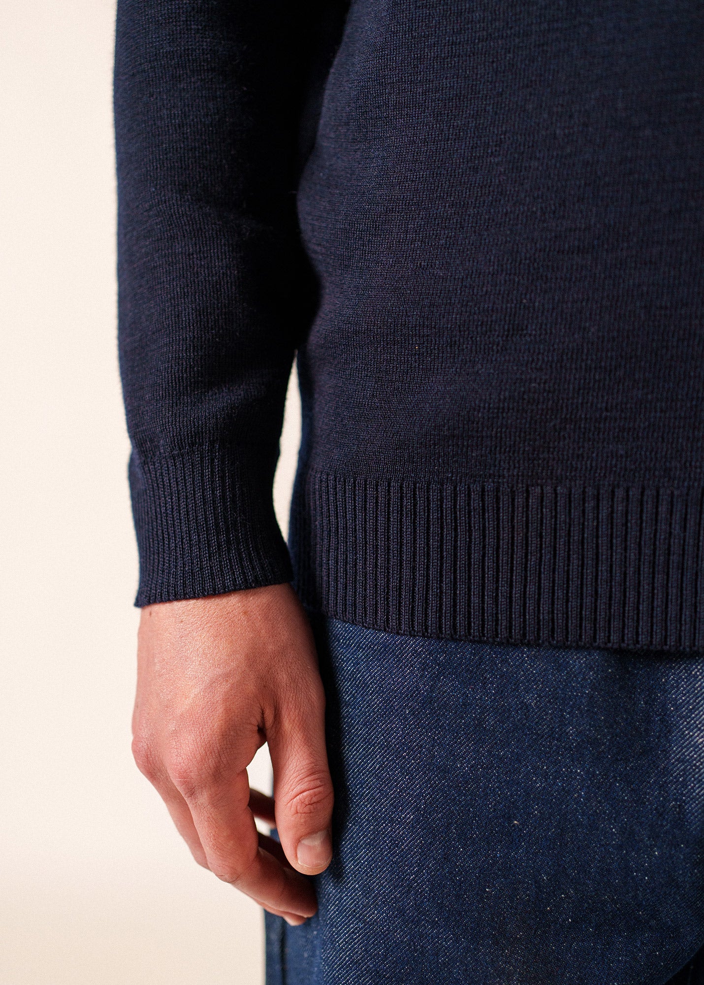Pull marin Dinan bicolore (MARINE/ECRU)