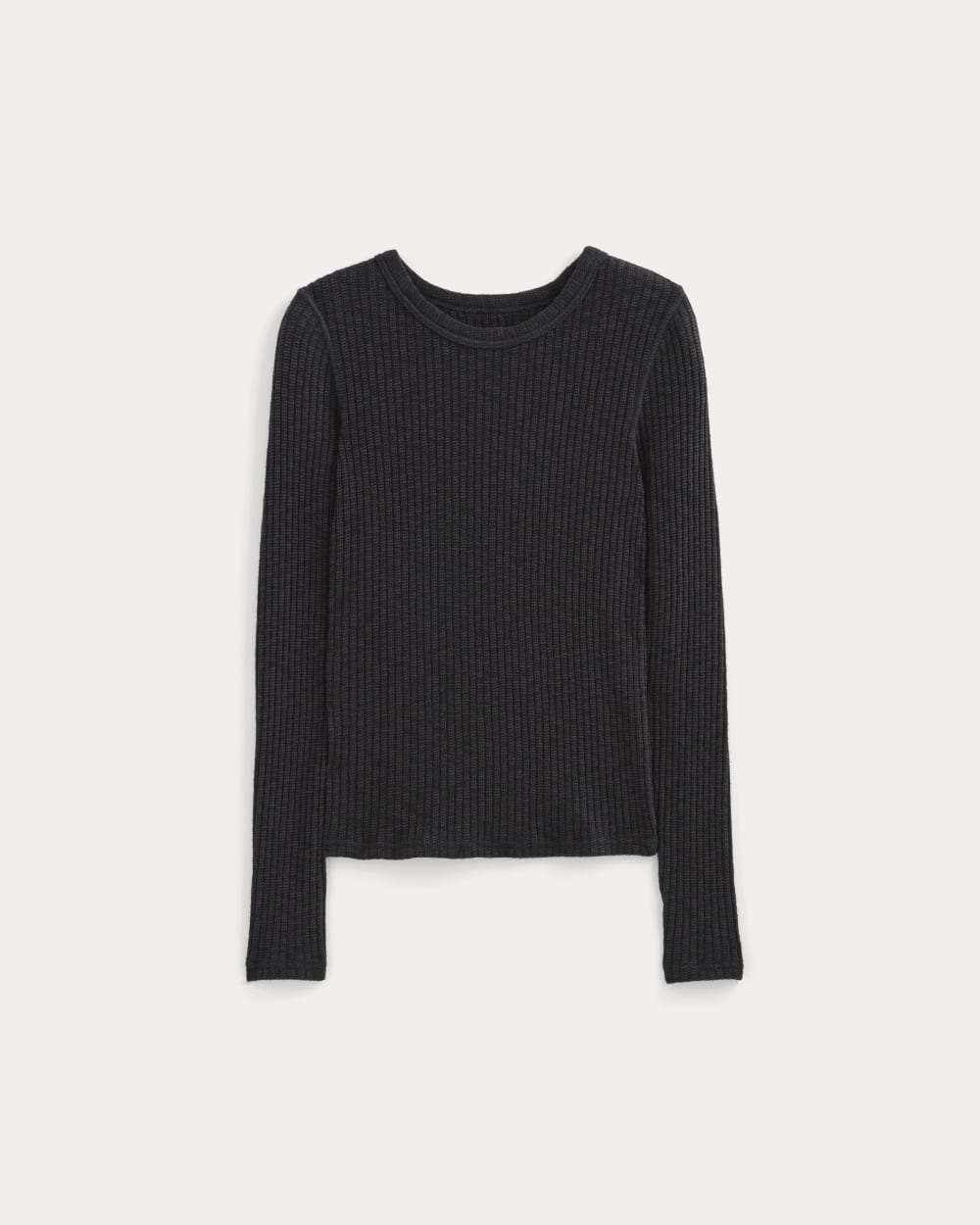The Cozy Rib Long-Sleeve Tee | Black