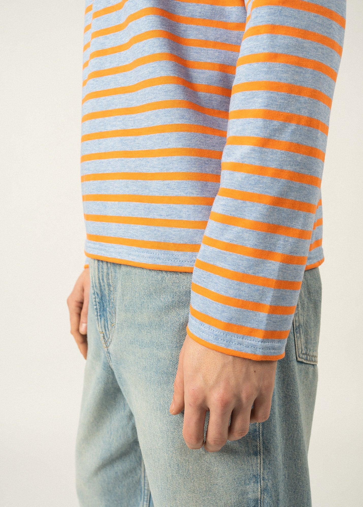 Marinière Minquiers (DENIM/ORANGE FLUO)
