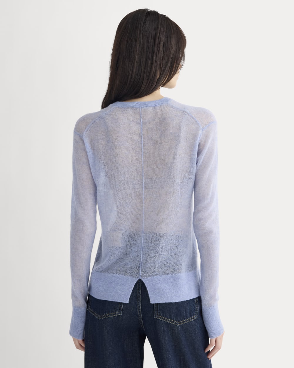 The Air Alpaca鈩?Relaxed Crew Top | Soft Blue