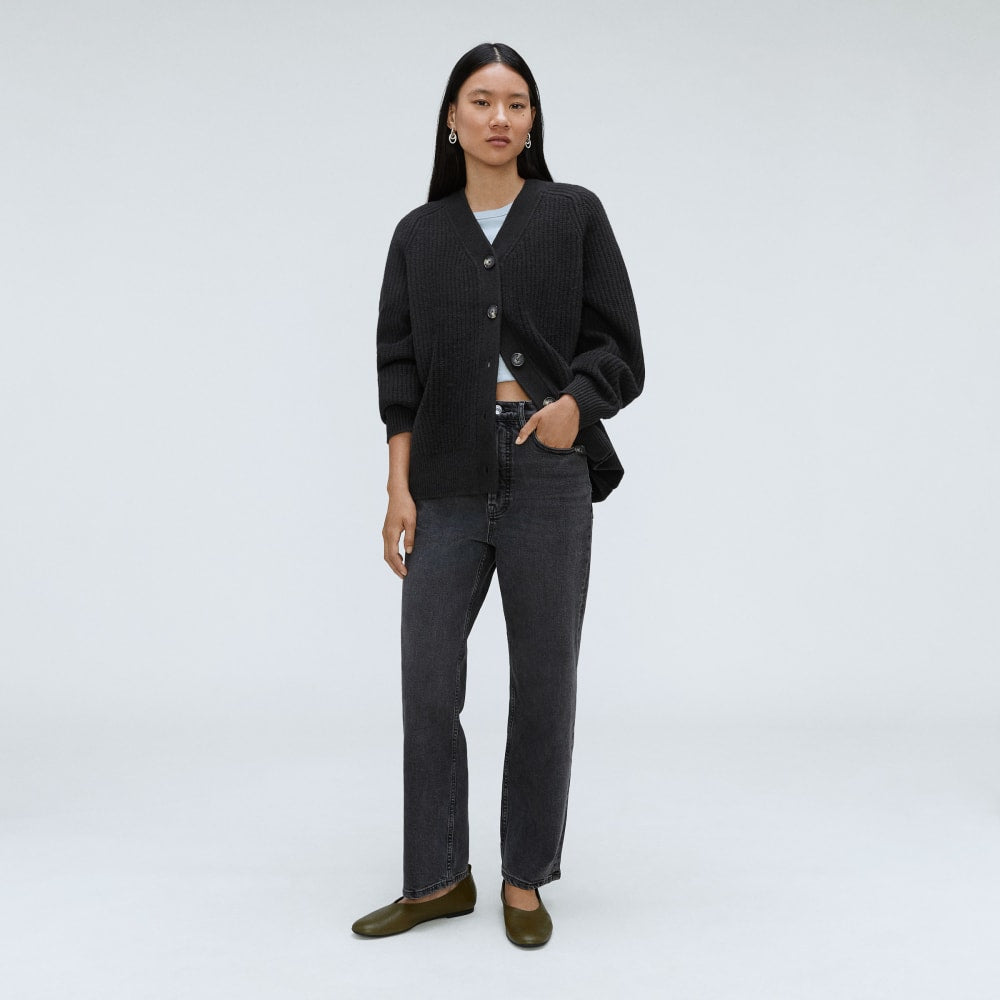 The Felted Merino Cardigan | Black