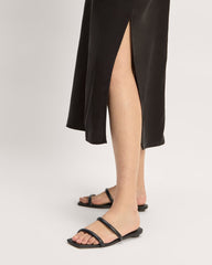 The TENCEL™ Midi Slip Dress | Black