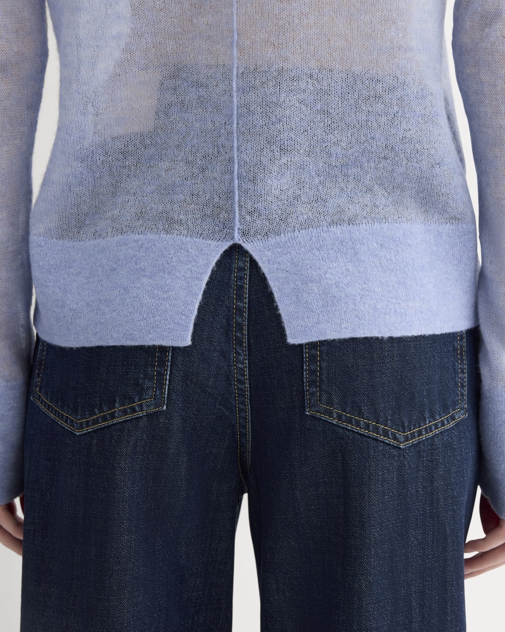 The Air Alpaca鈩?Relaxed Crew Top | Soft Blue