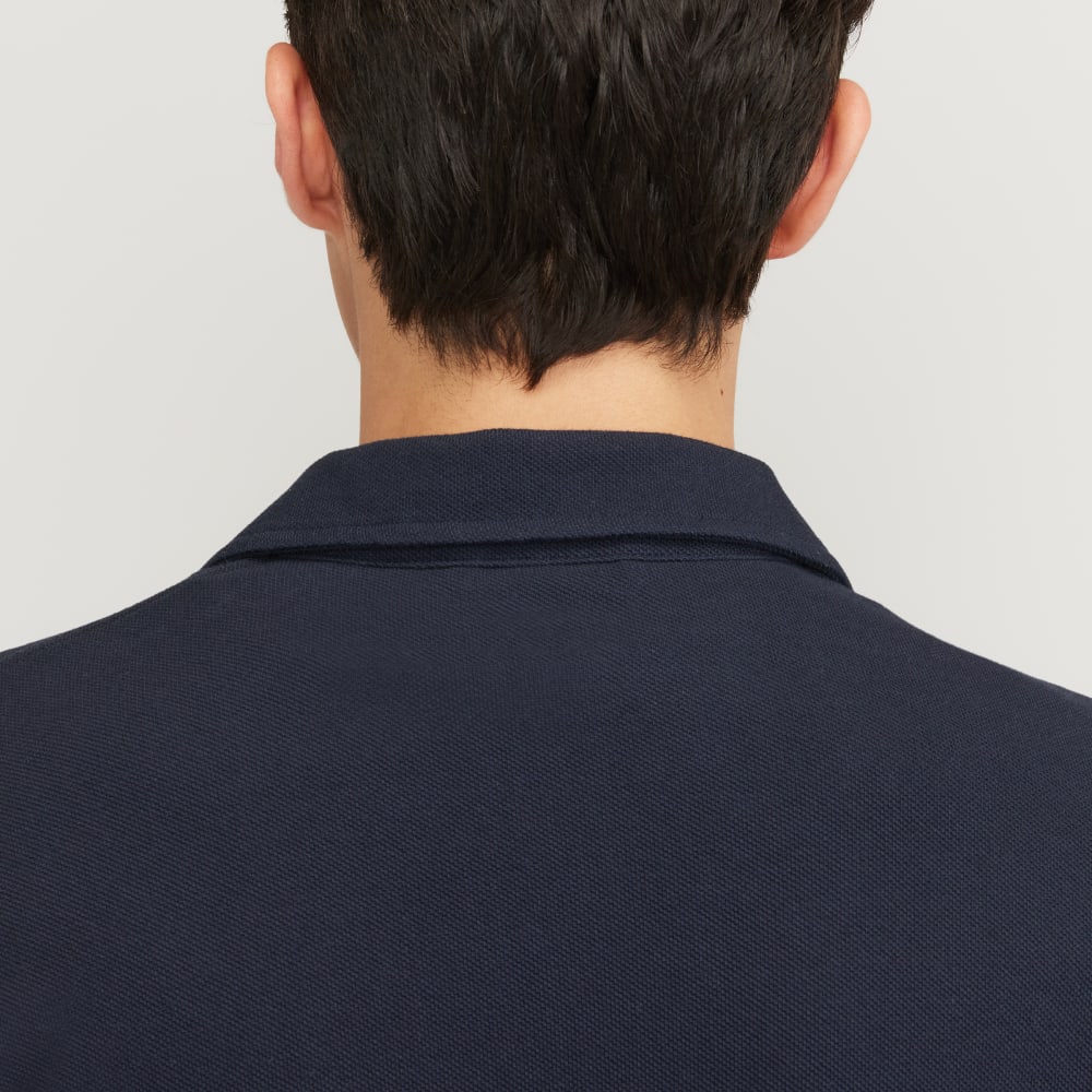 The Pique Short-Sleeve Shirt | Deep Navy