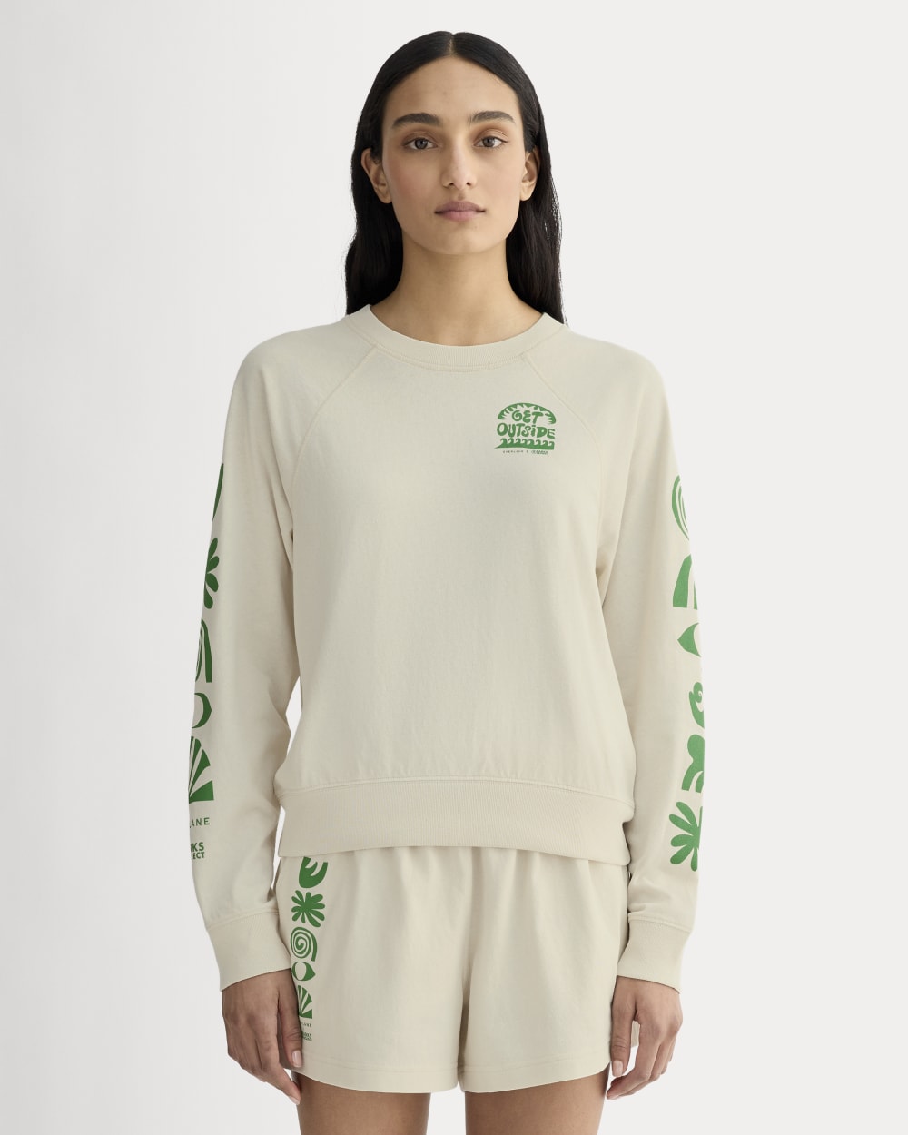The Saintjamesa x Parks Project Off-Duty Long-Sleeve Tee | Natural / Green