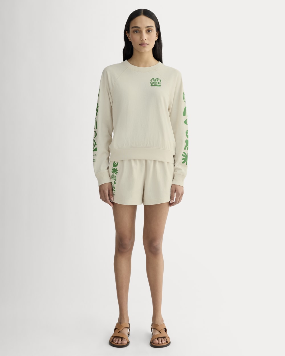 The Saintjamesa x Parks Project Off-Duty Long-Sleeve Tee | Natural / Green