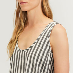 The Poplin Summer Dress | Bone / Black