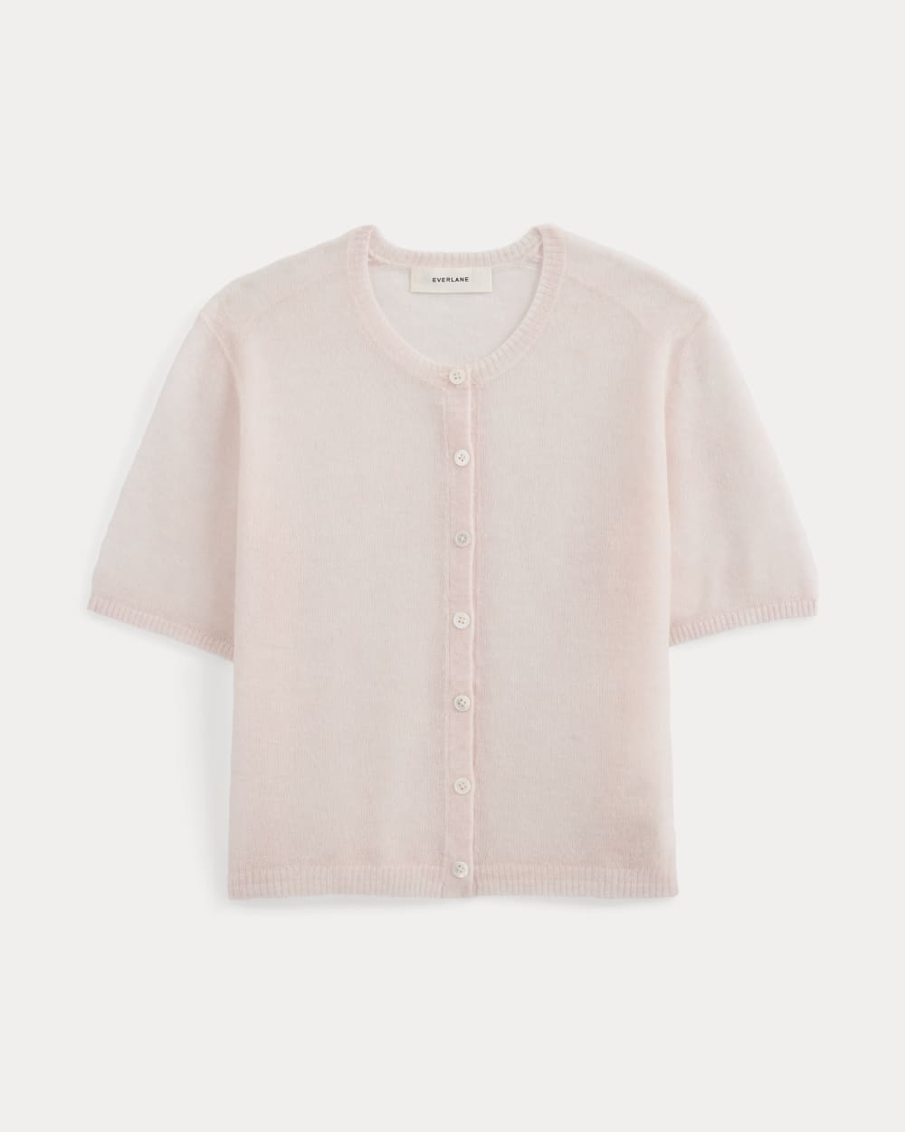 The Air Alpaca鈩?Short-Sleeve Cardigan | Soft Pink