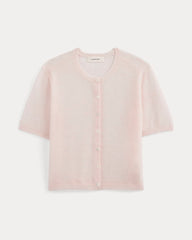 The Air Alpaca鈩?Short-Sleeve Cardigan | Soft Pink