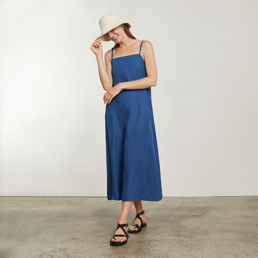 The Japanese GoWeave庐 Slip Dress | Deep Blue