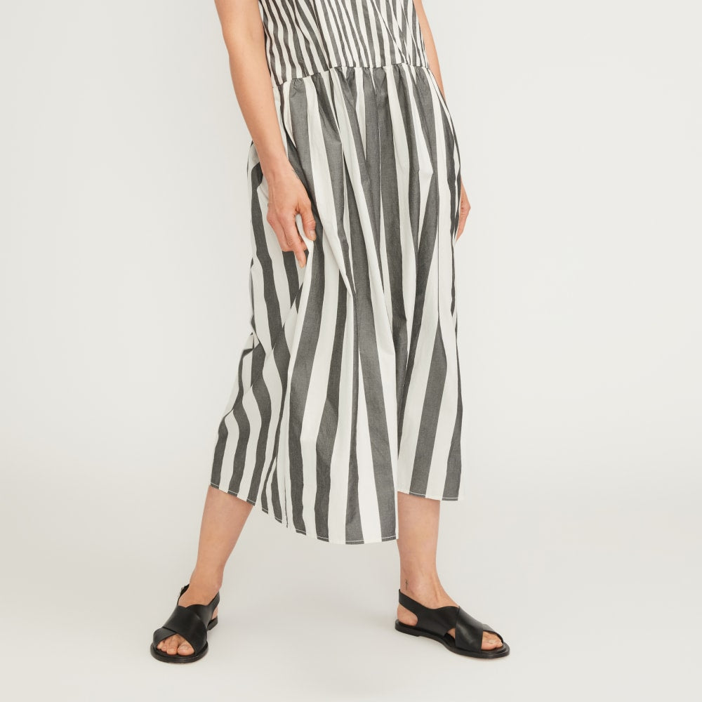 The Poplin Summer Dress | Bone / Black