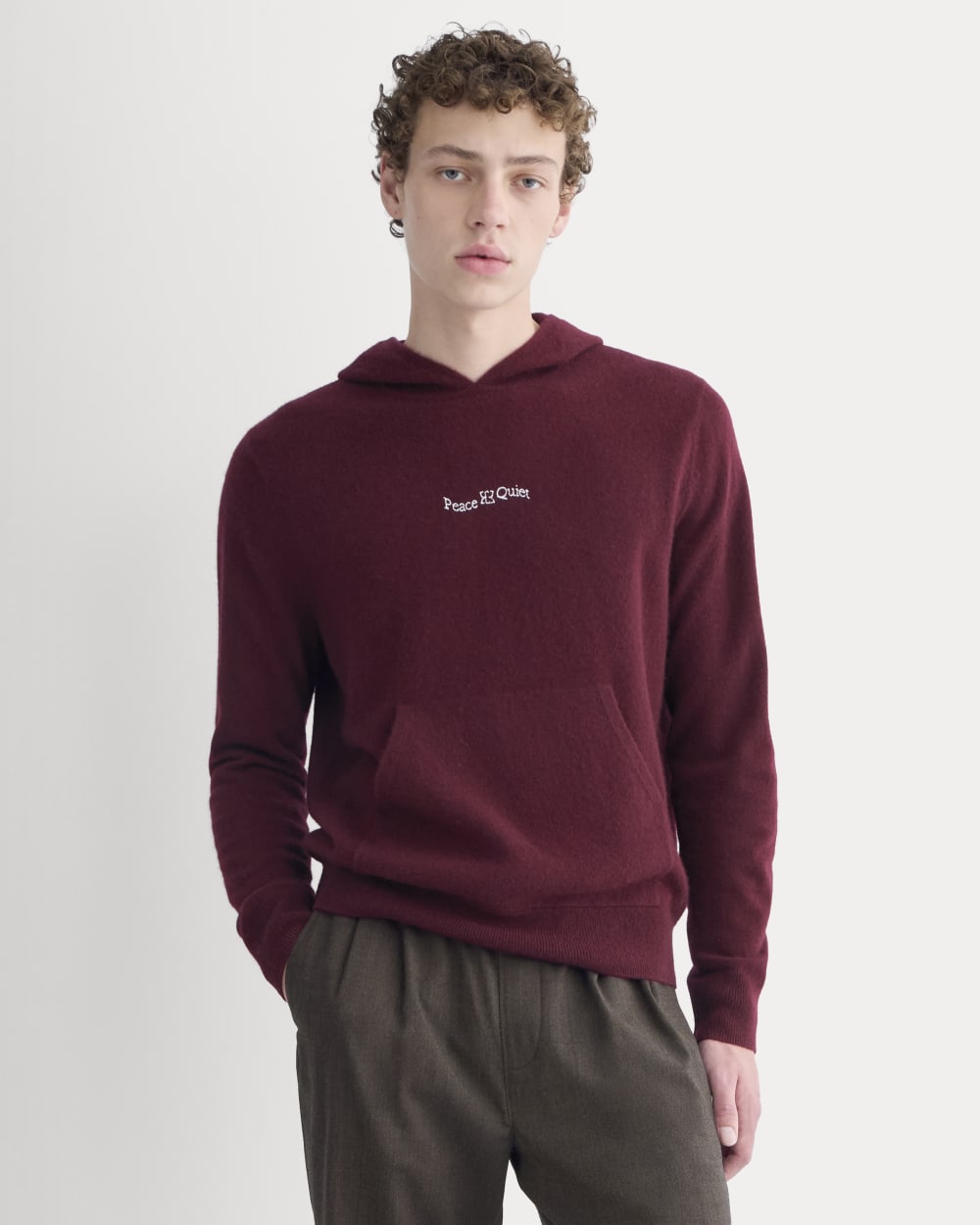 Saintjamesa x Peace & Quiet Cashmere Hoodie | Wine