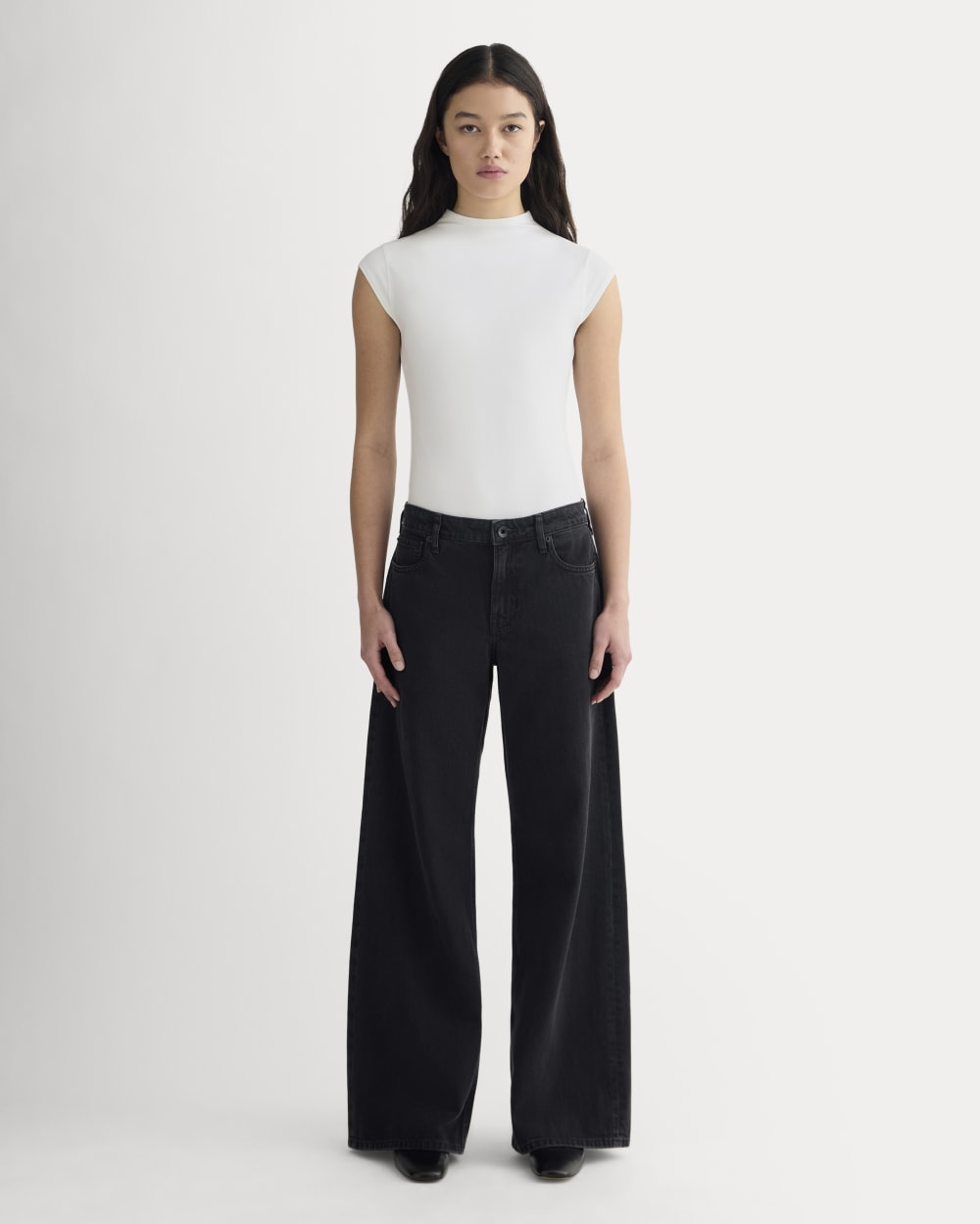 The Form Funnel-Neck Bodysuit | White