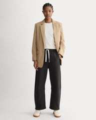 Luxe Fleece Barrel Sweatpant | Black