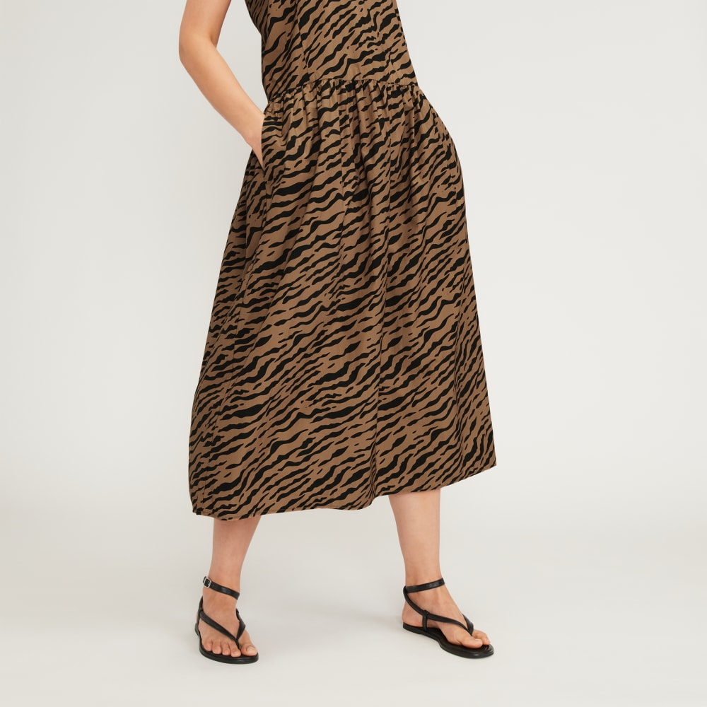The Poplin Summer Dress | Tiger Stripe Toasted Coconut