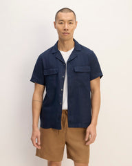 The Resort Shirt in Linen | Navy