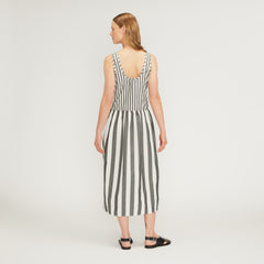 The Poplin Summer Dress | Bone / Black