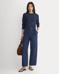 The Air Alpaca鈩?Relaxed Crew Top | Navy