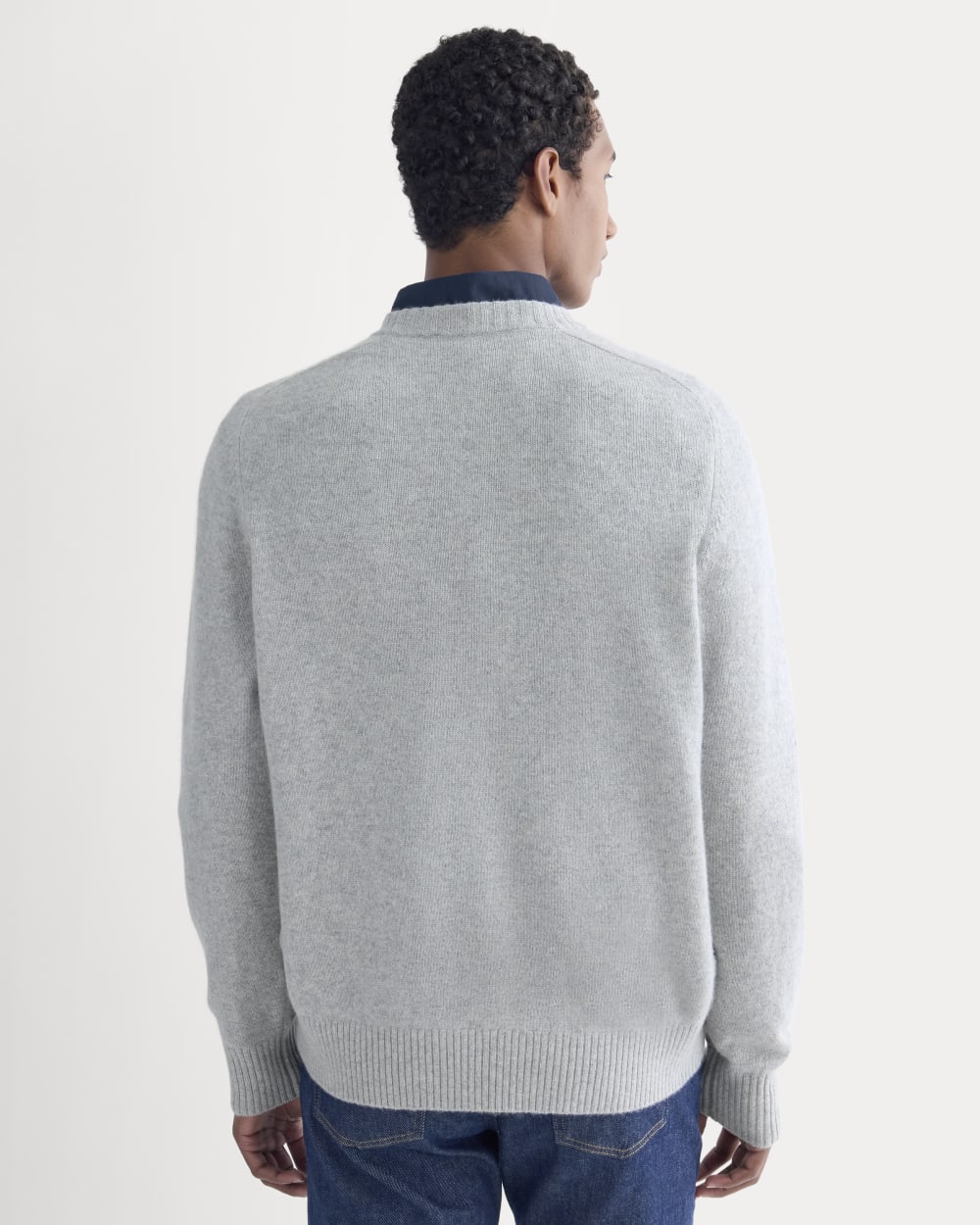 Midweight Cashmere Crew | Heathered Grey