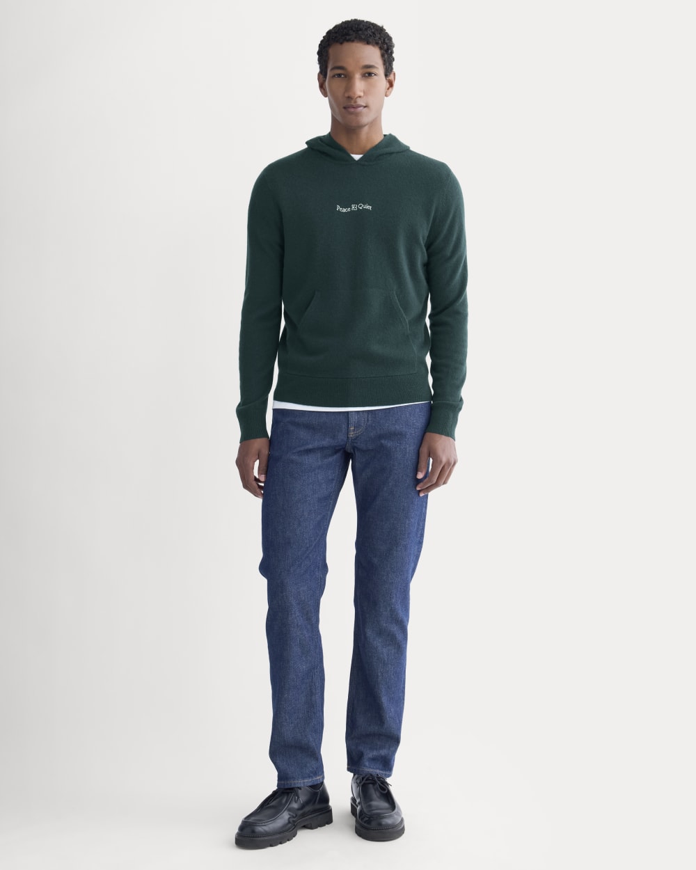 Saintjamesa x Peace & Quiet Cashmere Hoodie | Pine