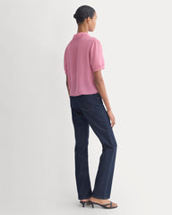 Notch Collar Shirt in Silk Georgette | Heather Rose