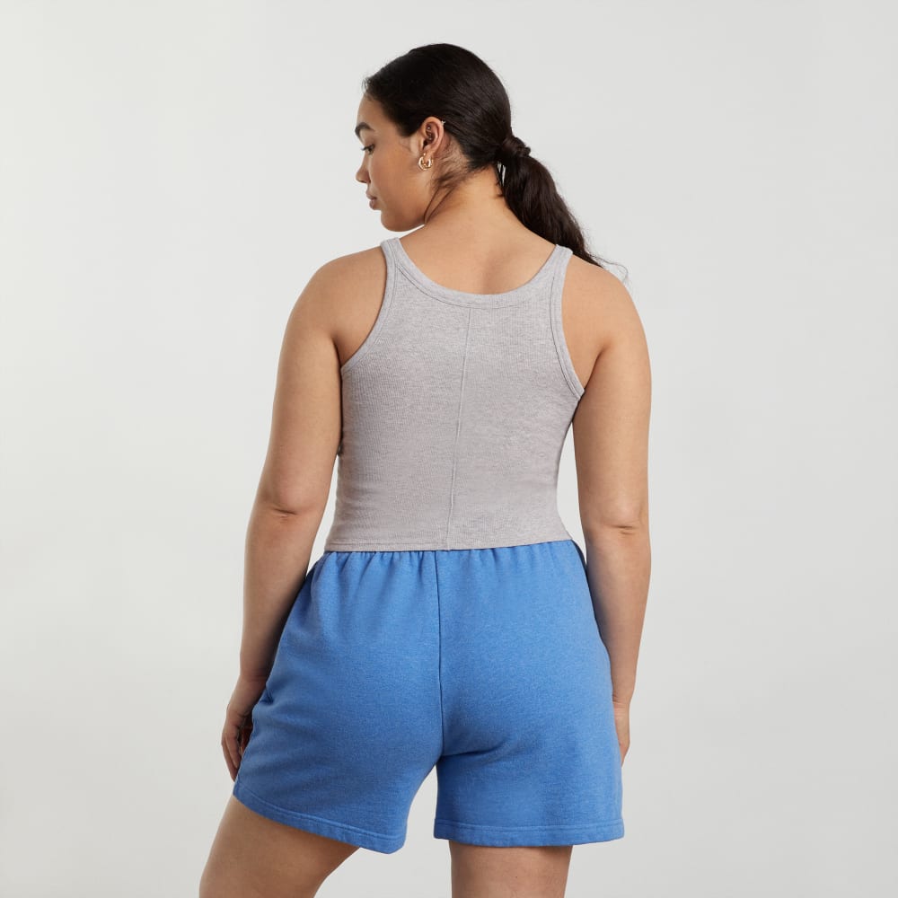The Pima Micro-Rib Short Tank | Heathered Grey