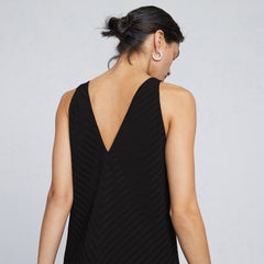 The City Stripe Midi Dress | Black