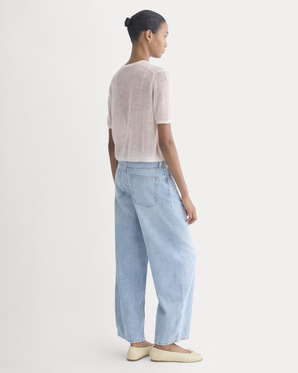 The Air Alpaca鈩?Short-Sleeve Cardigan | Soft Pink