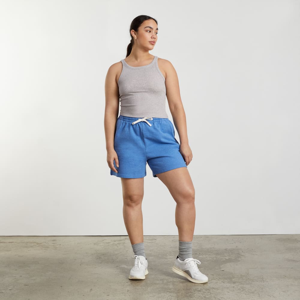 The Pima Micro-Rib Short Tank | Heathered Grey